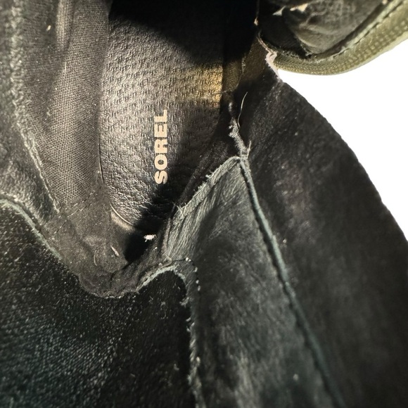 Sorel Womens Phoenix Boots 9 Gray Leather Waterproof Combat Short Lace Zip - Picture 5 of 12